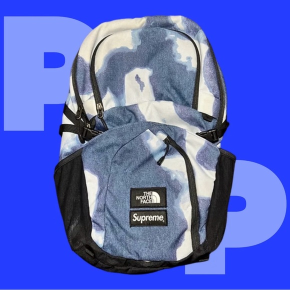 Supreme The North Face Bleached Denim Print Pocono Backpack
